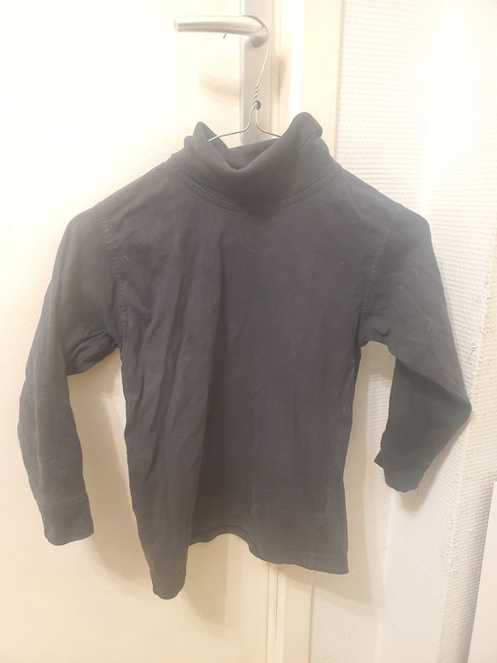 Sous-pull col roulé noir Sandsoil 6 ans