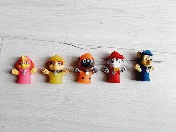 Jeu jouet enfant 5 marionnettes de doigts Pat patrouille Paw patrol