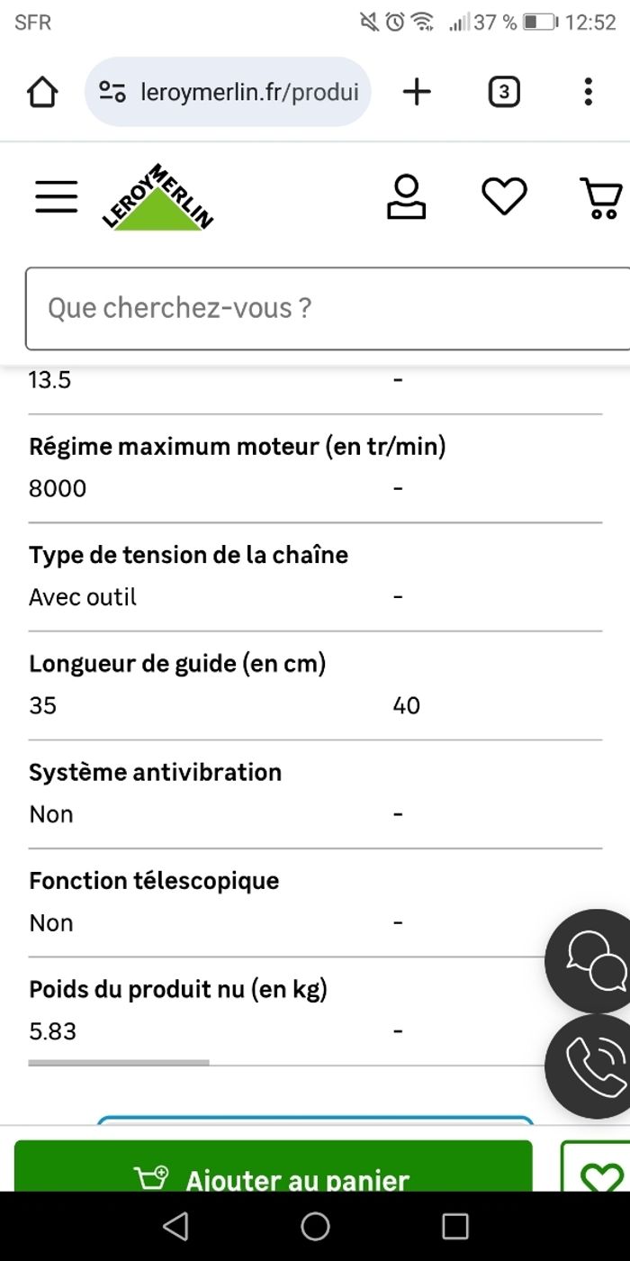 Tronçonneuse électrique - photo numéro 6