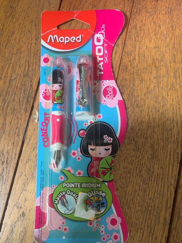 Lot trousse et stylo plume neuf Poivre blanc - photo numéro 3