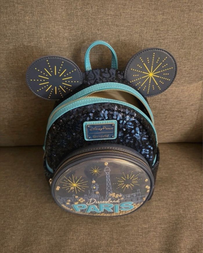 Sac à dos loungefly Disneyland Paris Mickey Minnie Paris paillettes Disney