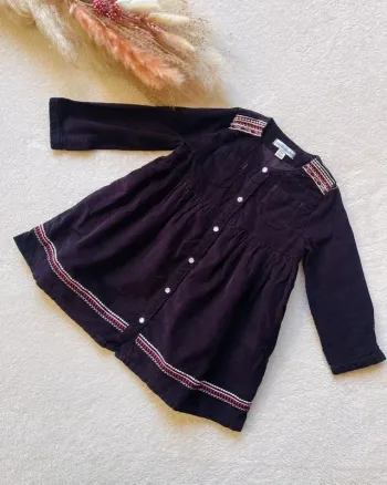 Robe en velours couleur prune 18 mois - Vertbaudet 💜