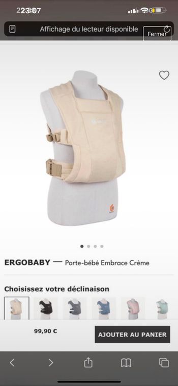 Porte bébé ergobaby