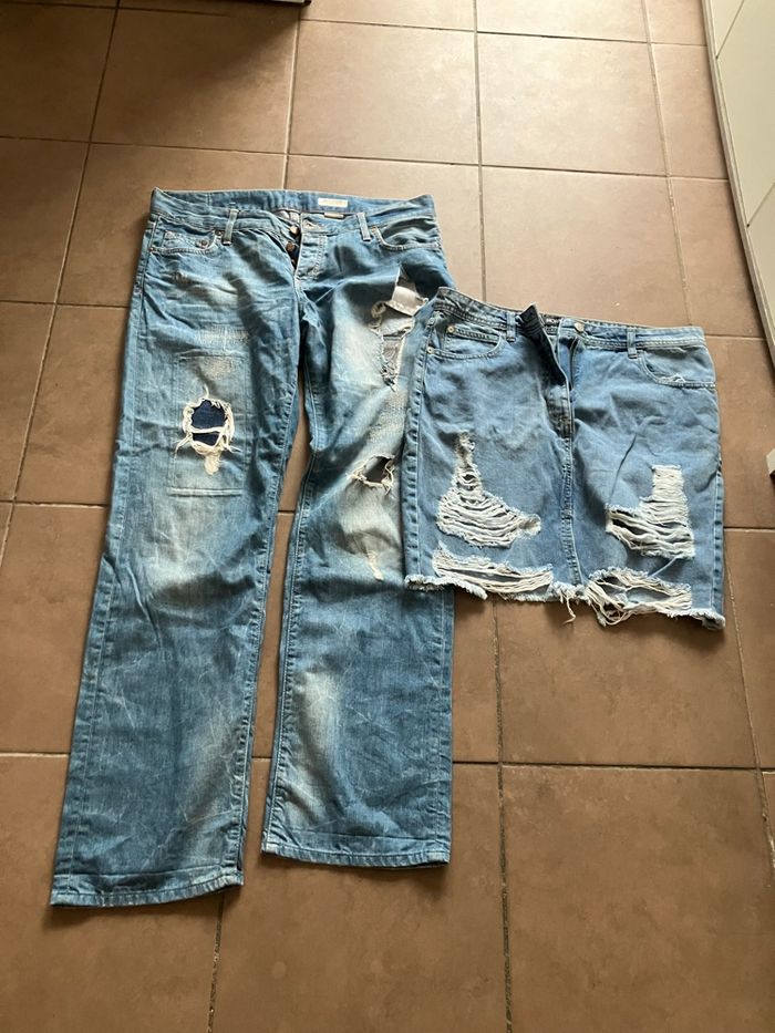 Lot jupe et jeans taille 42 - photo numéro 3