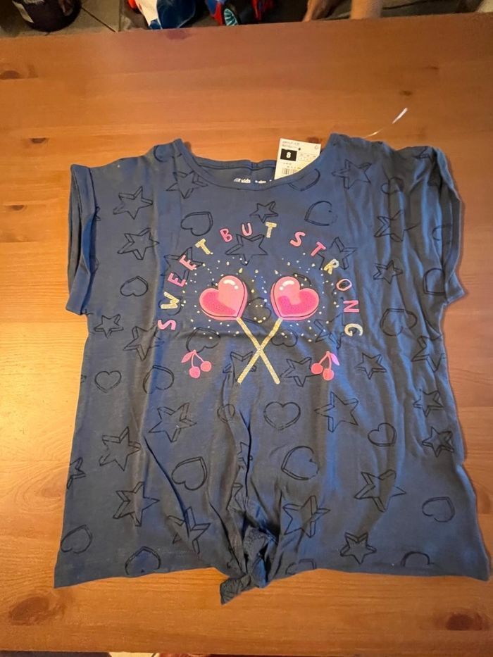Neufs (non portés) A SAISIR !!! 🥰😍superbe lot Tee-shirts mc 8 ans fille💙🥰😍 - photo numéro 7