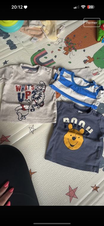 Lot de trois T-shirt longue manche