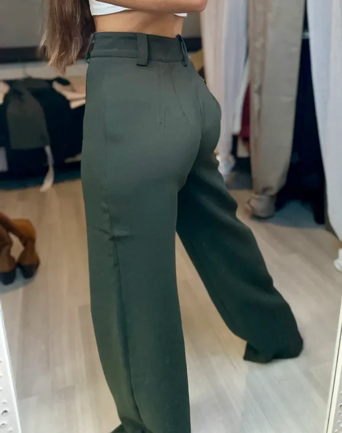 Pantalon Zara kaki - photo numéro 2