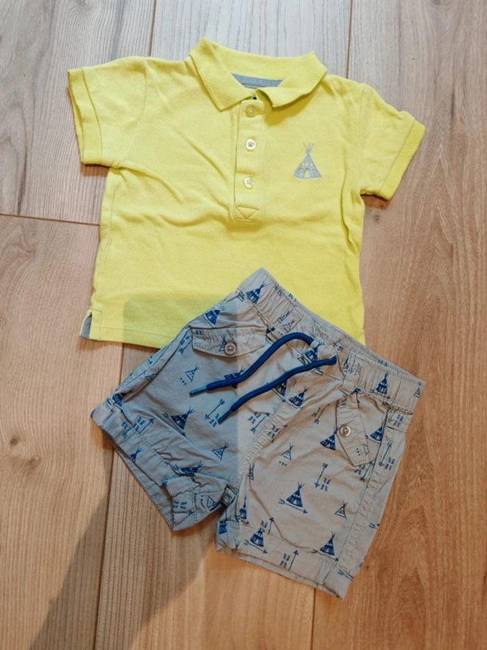 Ensemble short t-shirt manches courtes
