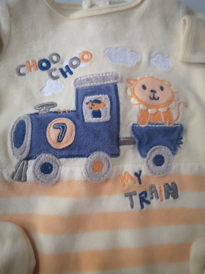 Pyjama velours TEX 1 mois - photo numéro 2