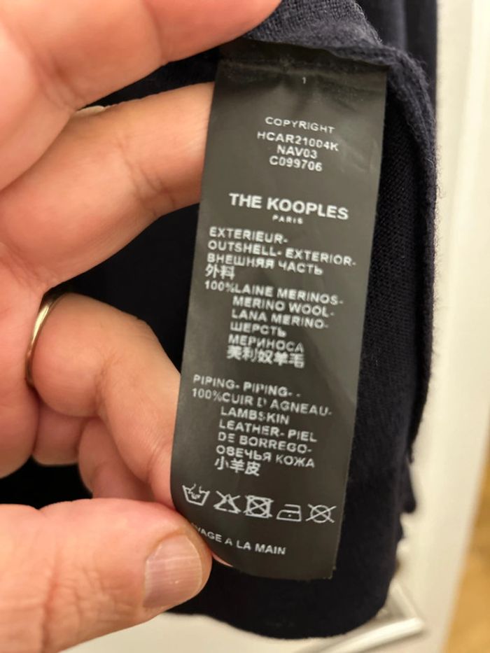 Cardigan thé Kooples Bleu Marine - photo numéro 5