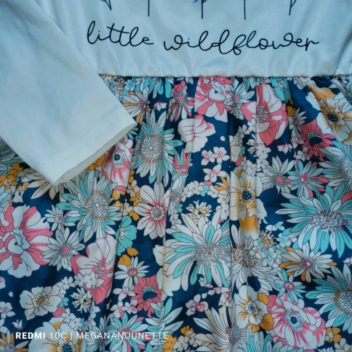 🌼 Robe fille 4 ans Little Wildflower – Fleurie & manches longues - photo numéro 6