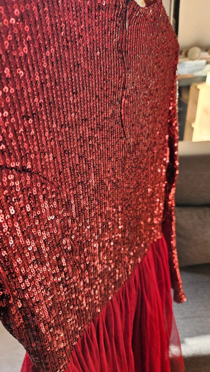 Robe sequins rouge - photo numéro 4