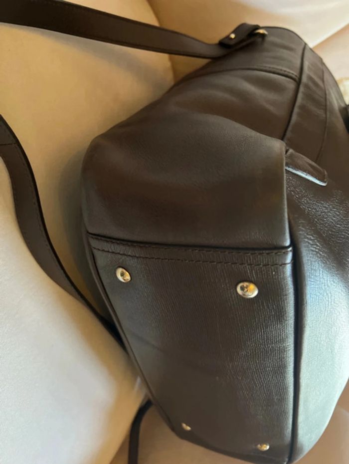 Yves Saint Laurent – Sac besace "Ycone" grand modèle – Marron chocolat - photo numéro 9