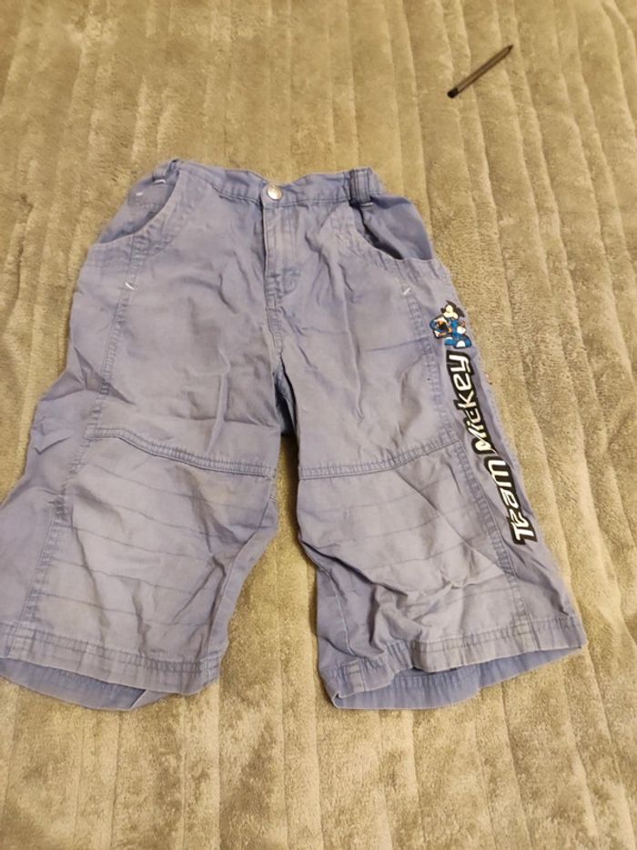 short bleu disney mickey