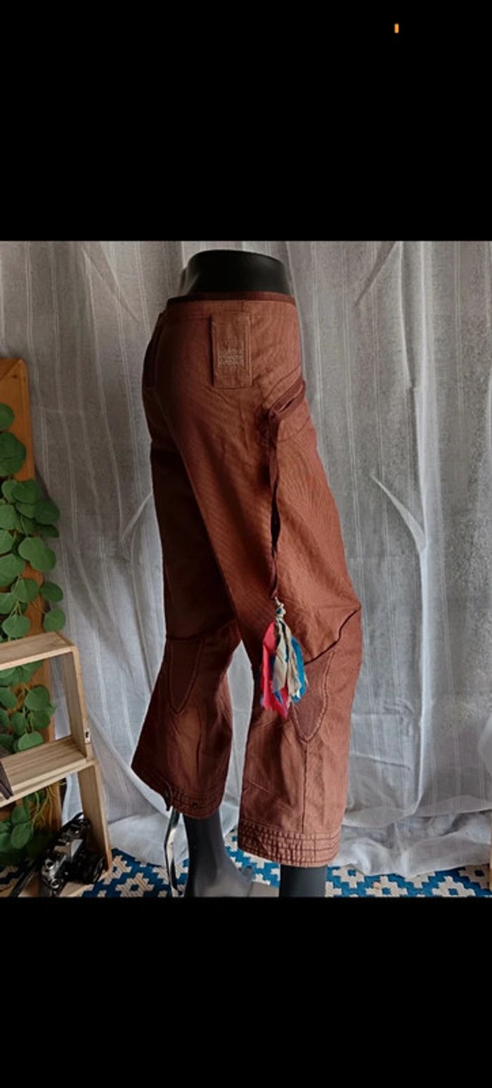 Marithé et François Girbaud | Pantalon court marron | t 34 - photo numéro 8