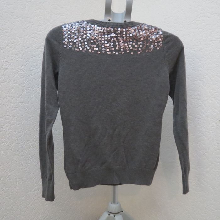 ✨ Gilet Esprit gris avec sequins – Taille S ✨ - photo numéro 6