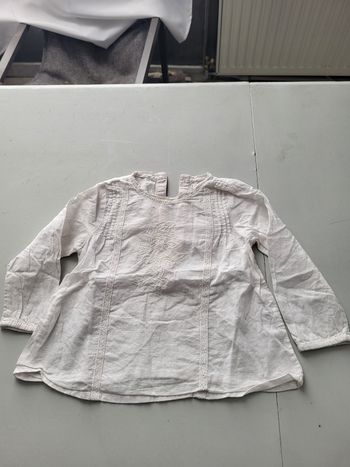 Blouse blanche bout chou 12 mois