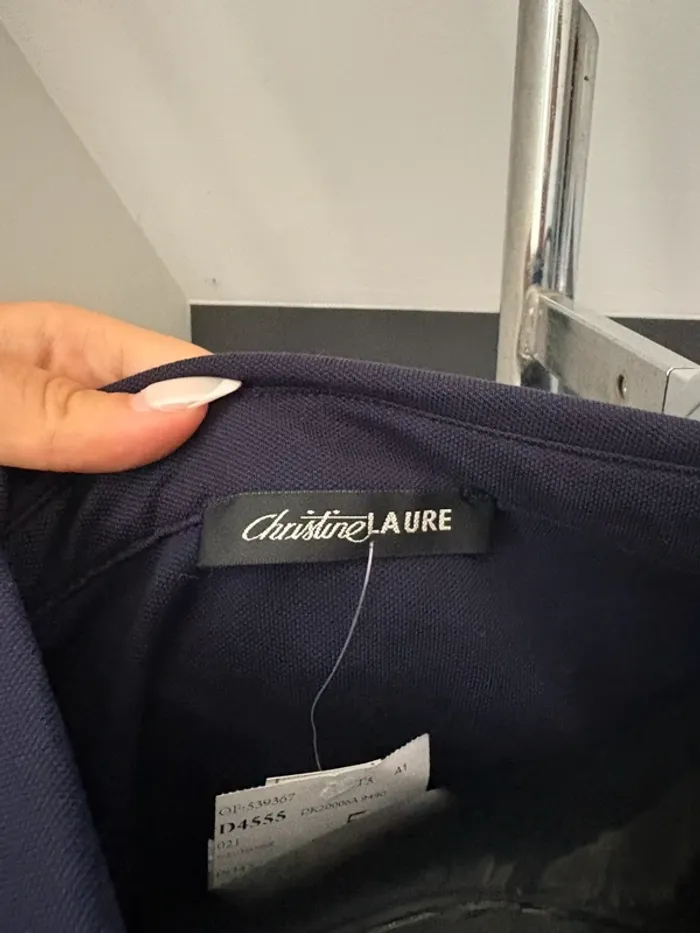 Polo bleu marine Christine Laure neuf 46 - photo numéro 4