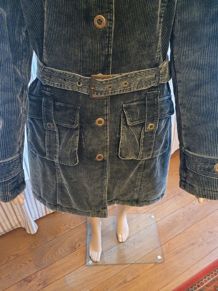 Veste en velour gris matelassé IDPDT taille L - photo numéro 18