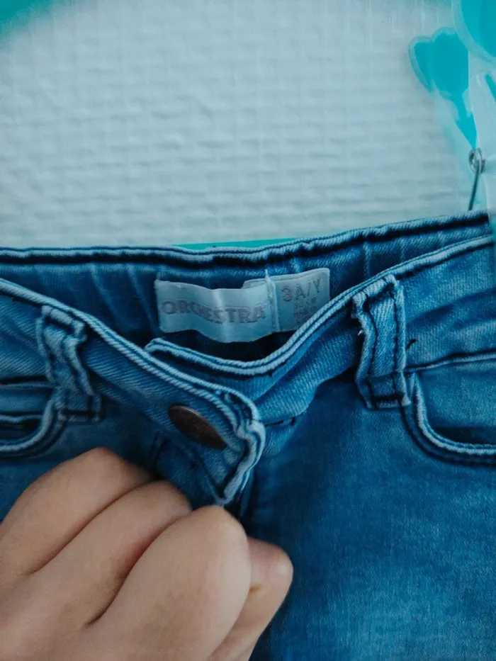 Jupe en jean droite neuf taille 3 ans - photo numéro 3