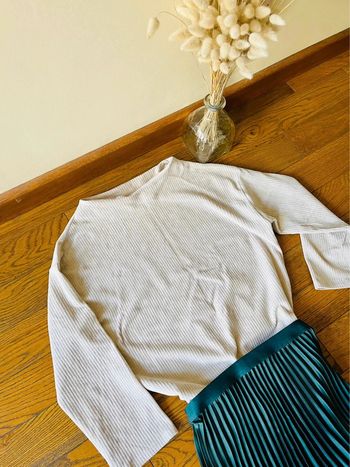 Sublime pull beige côtelé Tom tailor taille XS col bateau