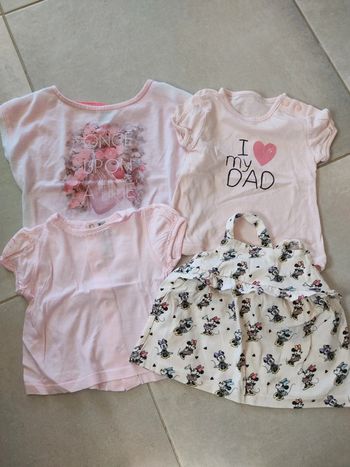 Lot t shirt bébé fille