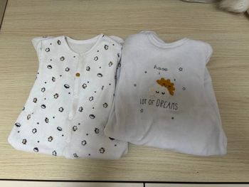 Lot de 2 pyjamas en velours Absorba et Kiabi