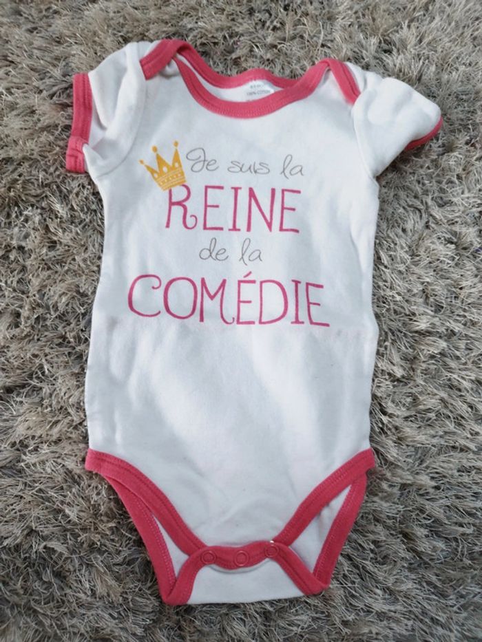 Lot de 4 body bébé fille était manches courtes 6 mois - photo numéro 3