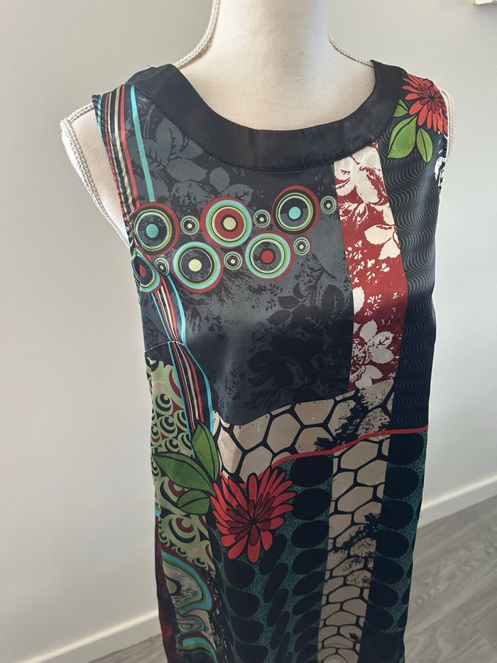 Robe bariolée multicolore satinée Y2K Xanaka T38 M - photo numéro 4