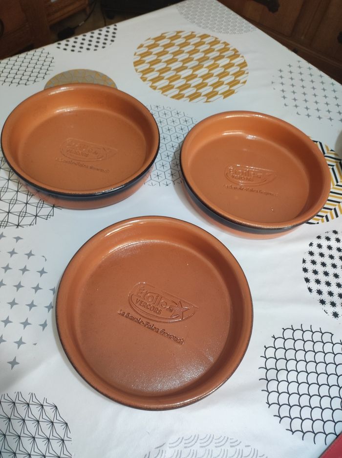 3 ramequins terre cuite Etoile du Vercors - photo numéro 2