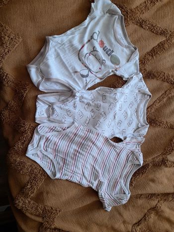 Lot de 3 bodys manches courtes 18 mois kitchoun