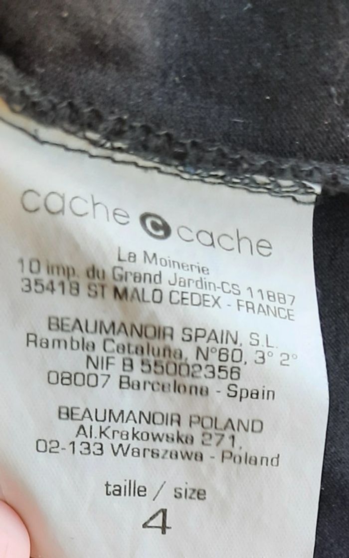 Débardeur noir, femme, Cache-Cache, taille 4/40 - photo numéro 4