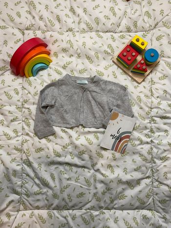 gilet court gris paillettes obaibi 6 mois