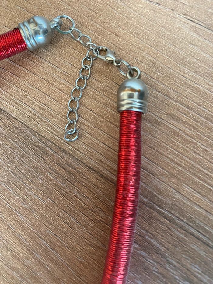 Collier Rouge Ras de cou - photo numéro 3