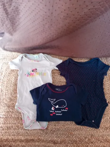 Lot de 3 body courte manche taille 12mois