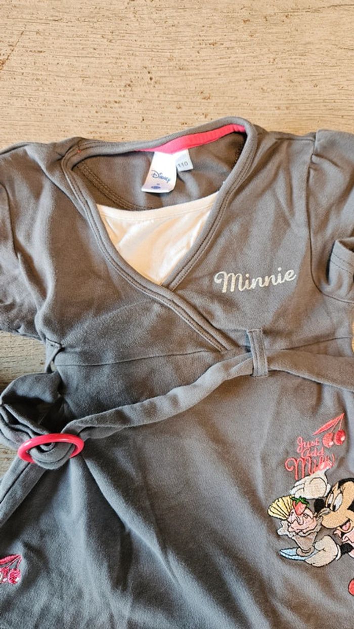 Blouse fille à manches courtes grise et blanche, Disney, Minnie, 5 ans, nickel - photo numéro 5