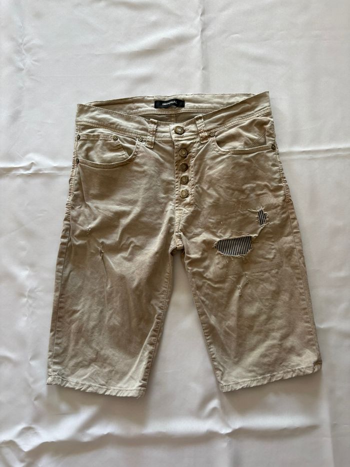 Bermuda marron/beige dégradé avec trous - Imperial - XL/42