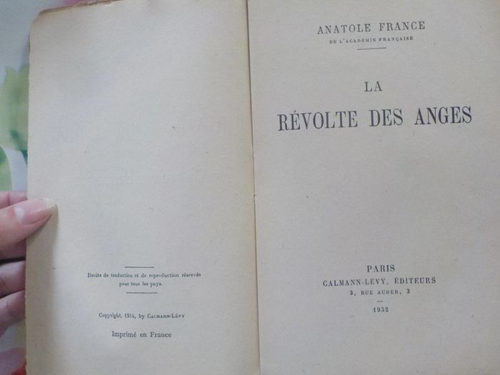 La révolte des anges de Anatole France Coll. Le Zodiaque 1947 - photo numéro 6