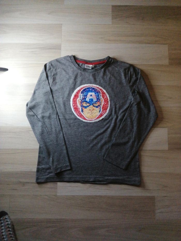 Tee-shirt manches longues sequins