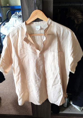 Chemise en lin beige