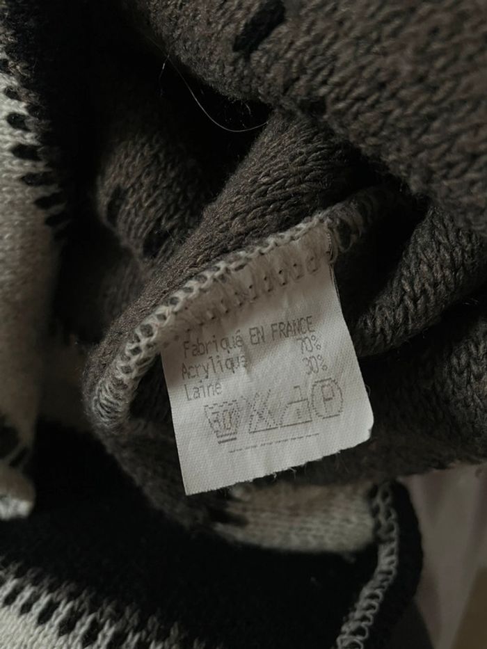 Pull rayé vintage laine made in France - photo numéro 4