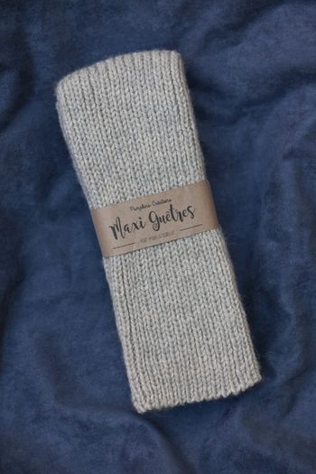 Guêtres en laine gris clair