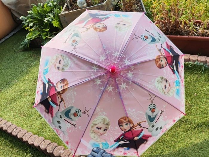 Parapluie reine des neiges rose pour enfant - photo numéro 5