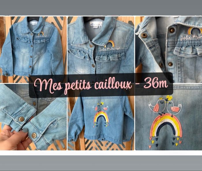 Veste en jeans fille 36m 3a - photo numéro 1