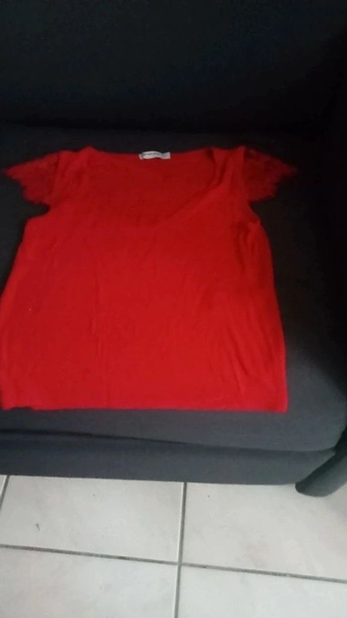 Magnifique t-shirt manches courtes en dentelle - photo numéro 2