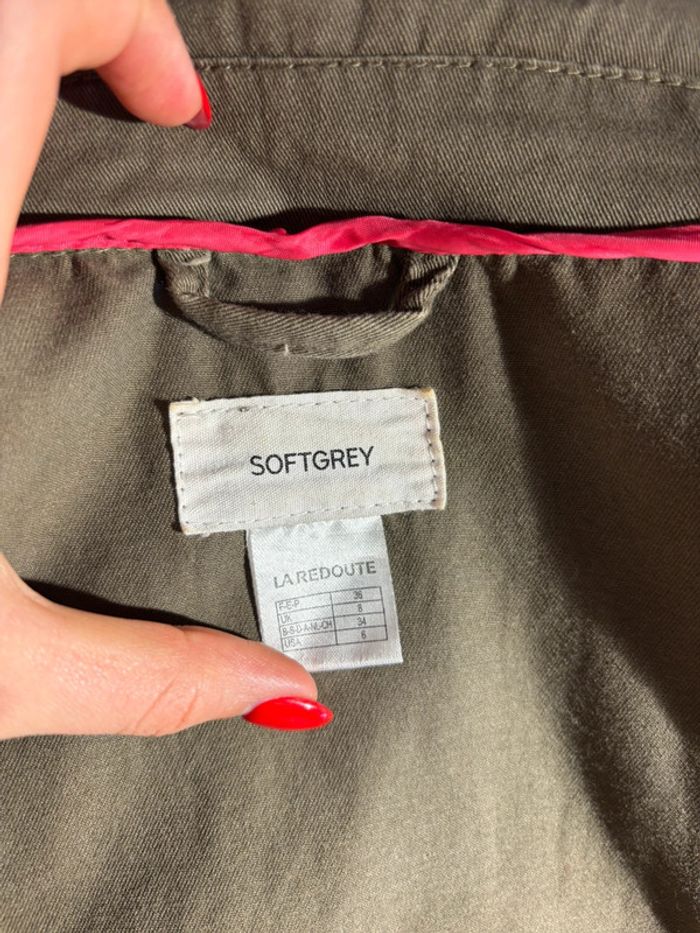 Veste militaire kaki Soft Grey La Redoute - Taille 36 - Style casual & tendance - photo numéro 3