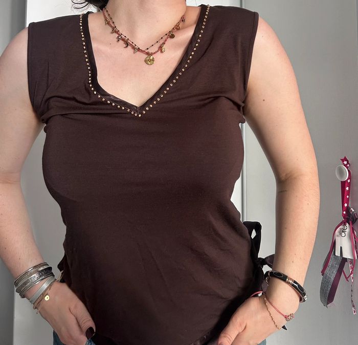 Débardeur marron Darjeeling Lingerie – Taille 40 | Détails raffinés | Très bon état - photo numéro 2