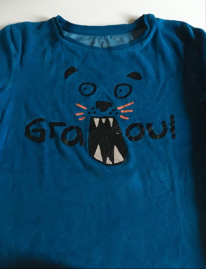 Pyjama Hiver deux pièces garçon satisfaisant taille 7 / 8 ans couleur bleu - photo numéro 3