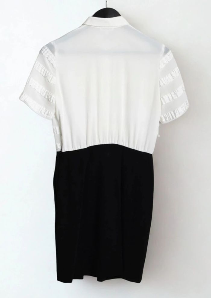 Robe chic moulante noir et blanc Claudie Pierlot Taille 36 - photo numéro 7