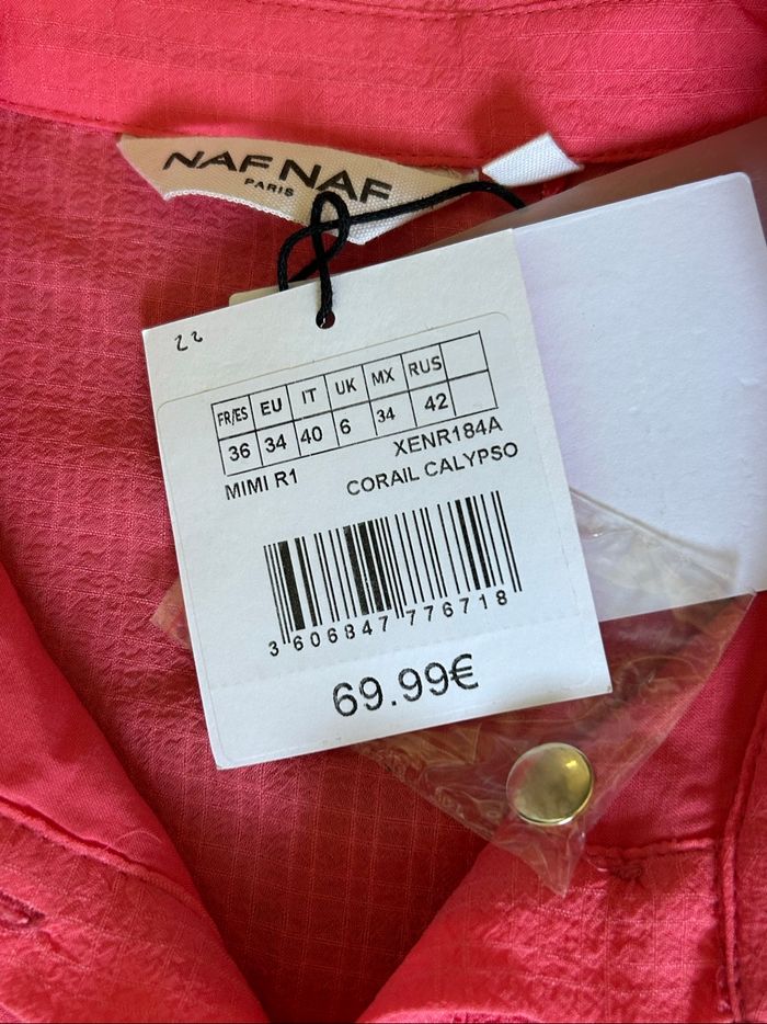 Robe rose neuve à manches longues Naf Naf taille 36 (valeur 70€) - photo numéro 9